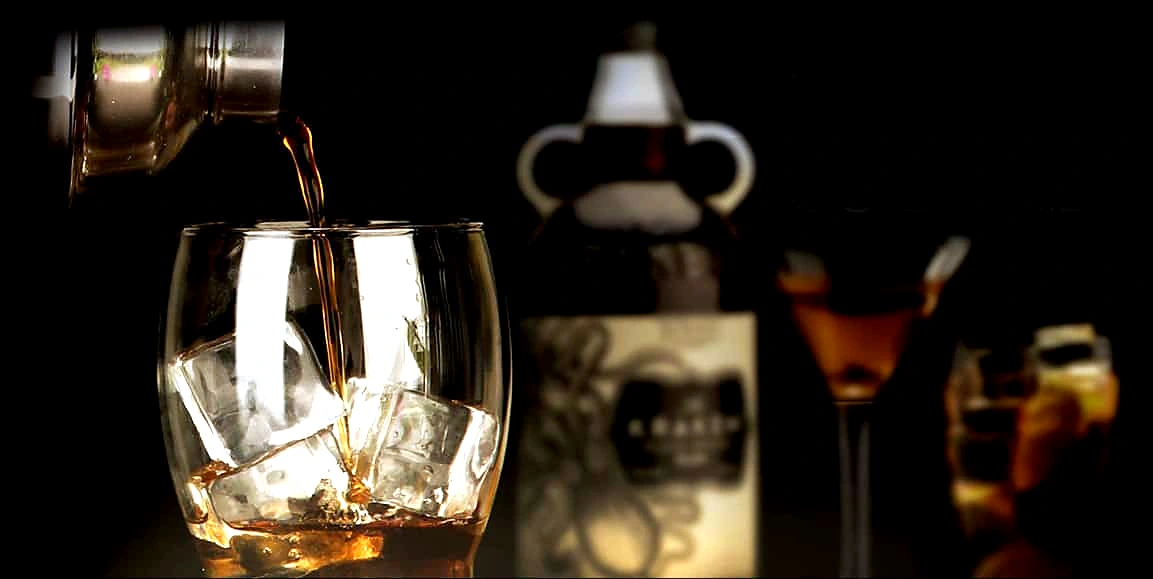 Cocktails and spirits at the bar